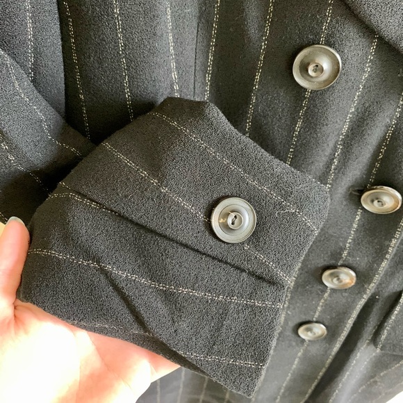 ESCADA ELEMENTS long wool pinstripe blazer - Picture 4 of 16